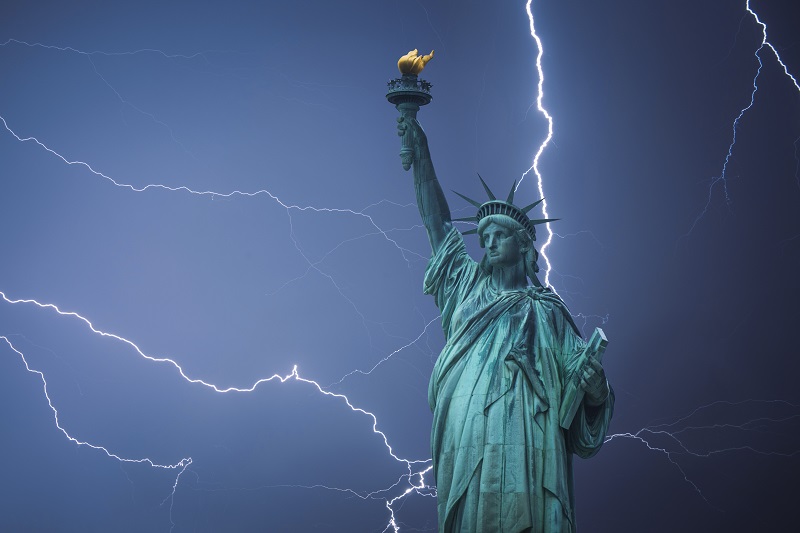 Lightning and Miss Liberty